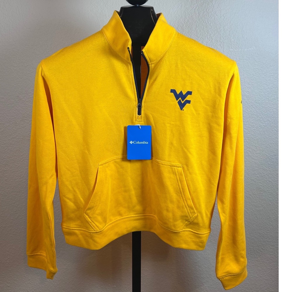 Columbia West Virginia University Mountaineers WVU Gold Quarter Zip Fleece S